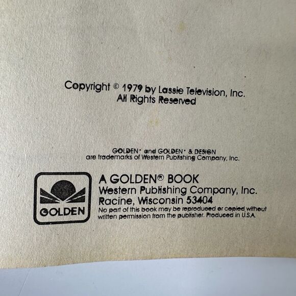 Vtg 1979 Lassie Landslide At Roberts Range Coloring Book Golden READ - Picture 8 of 13